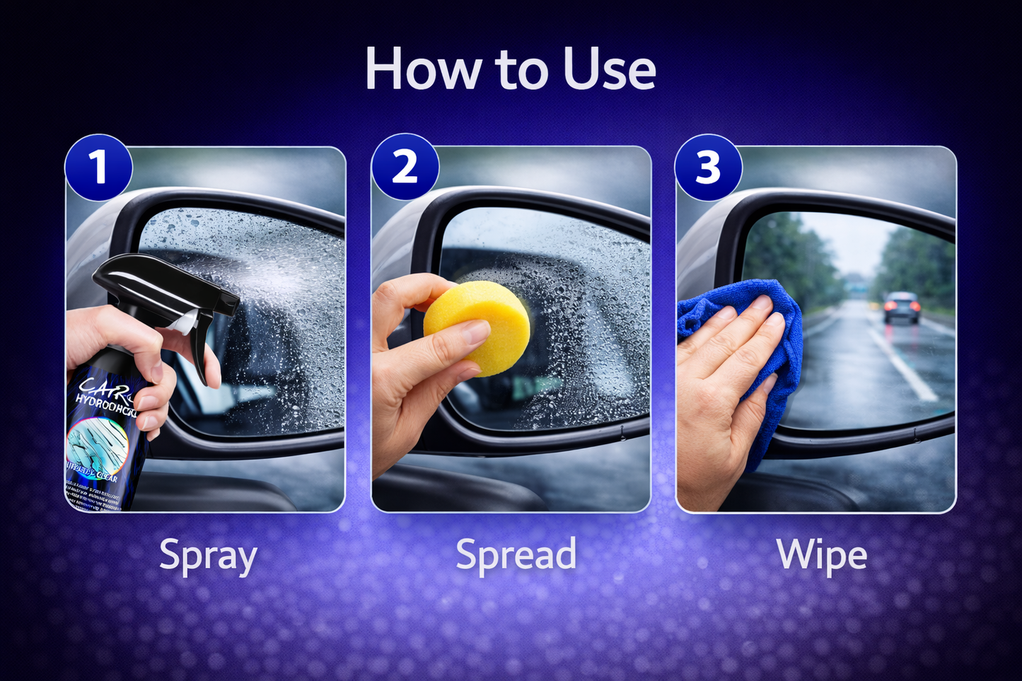 Carro Gear Spray Hidrofóbico para Parabrisas
