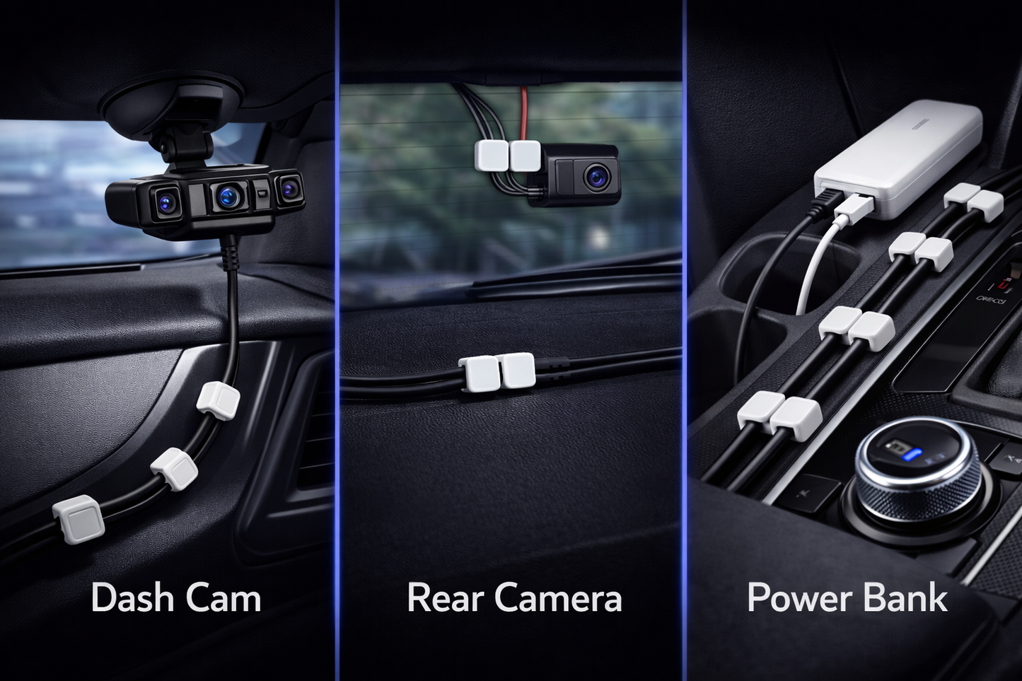 Carro Gear Clips Magnéticos Oculta-Cables